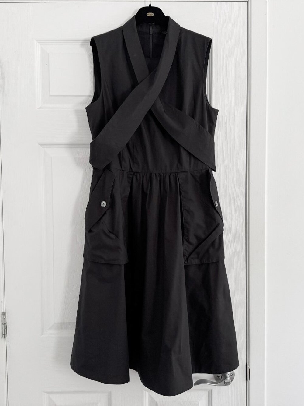 Marc by Marc Jacobs A-Line Poplin Dress in Black, size 8
